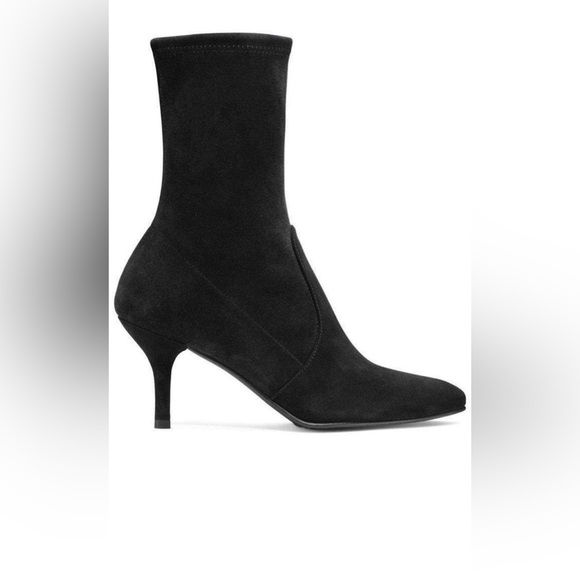 STUART WEITZMAN Cling Black Suede Sock Booties size 7 women - Picture 2 of 12